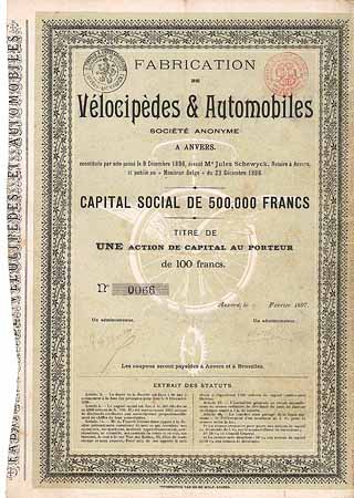 Fabrication de Vélocipèdes & Automobiles S.A.