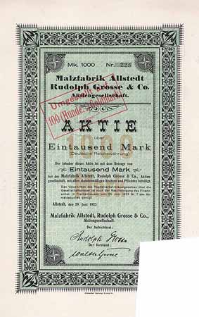 Malzfabrik Allstedt Rudolph Grosse & Co. AG