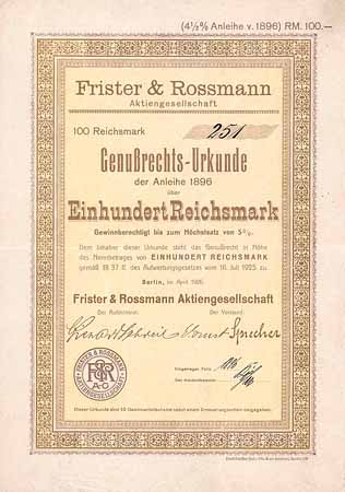 Frister & Rossmann AG