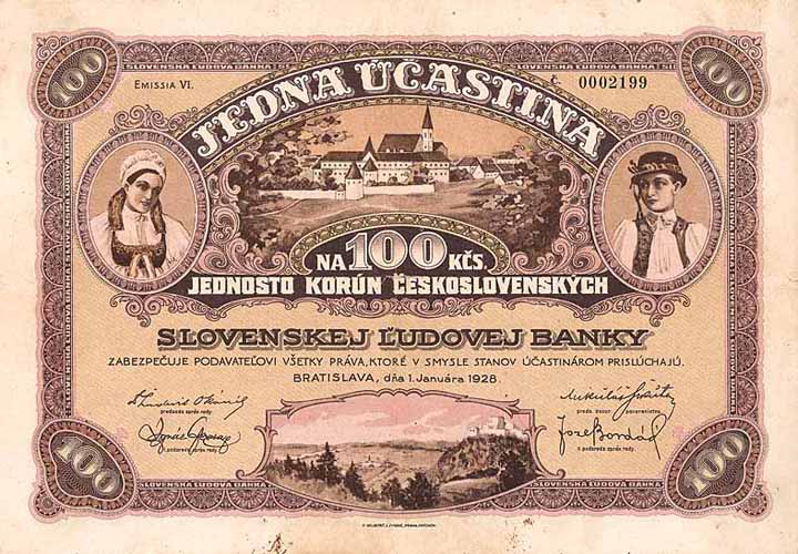 Slovakische Volksbank (Slovak Nepbank - Slovenska l'udova Banka)