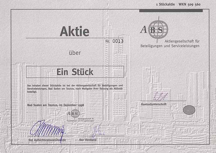 ABS AG für Beteiligungen und Serviceleistungen