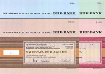 BHF Bank Berliner Handels- und Frankfurter Bank (4 Stücke)