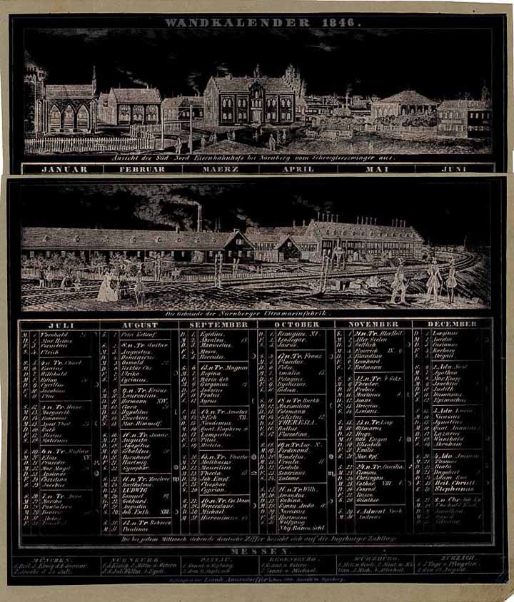 Litho-Kopiervorlagen für Wandkalender