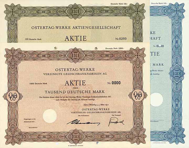 Ostertag-Werke AG (4 Stücke)