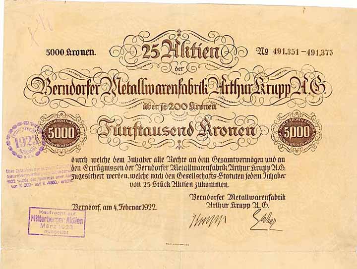 Berndorfer Metallwarenfabrik Arthur Krupp AG
