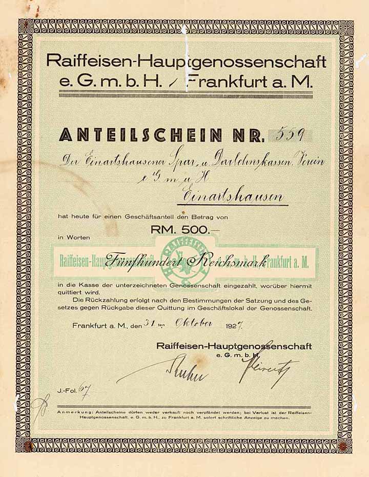 Raiffeisen-Hauptgenossenschaft eGmbH