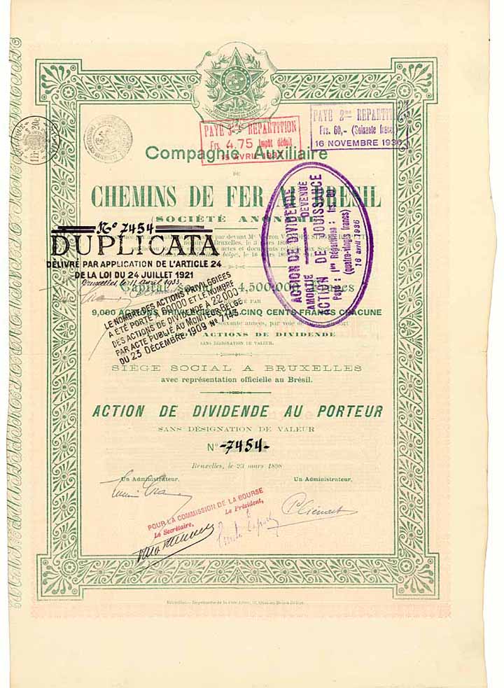 Cie. Auxiliaire de Chemins de Fer au Brésil S.A.