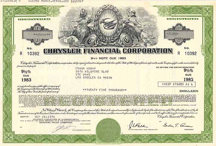 Chrysler Financial Corp.