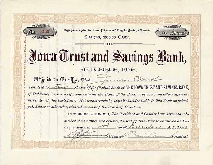 Iowa Trust and Savings Bank