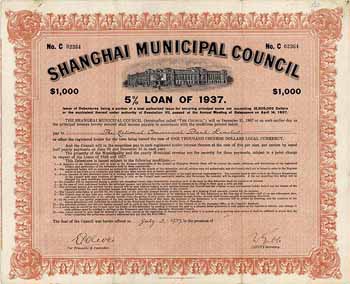 Shanghai Municipal Council (Loan of 1937)