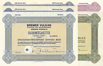 Bremer Vulkan AG Schiffbau und Maschinenfabrik (5 Stücke)