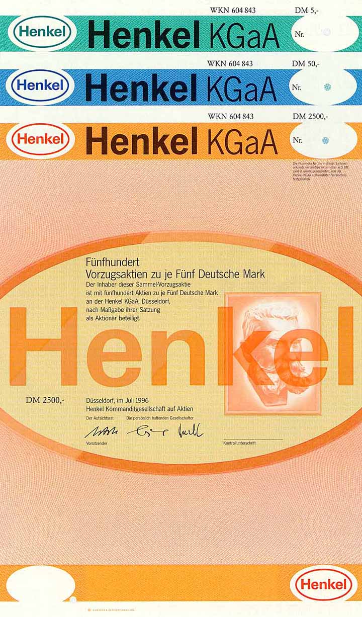 Henkel KGaA (3 Stücke)