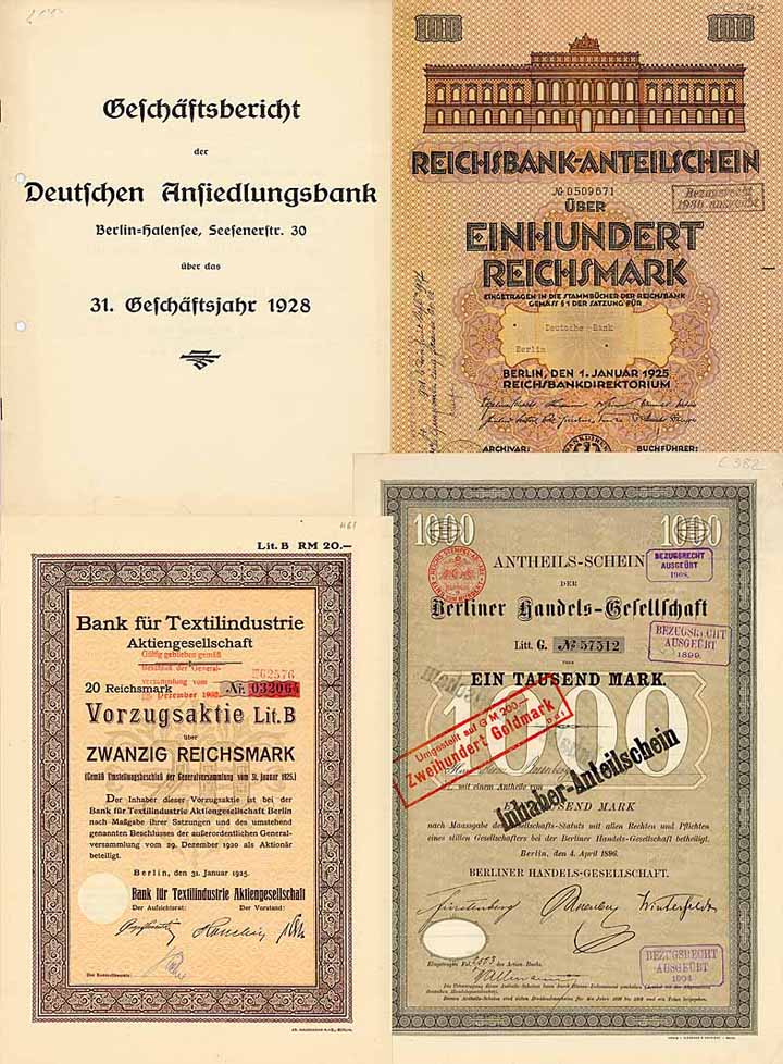 Berlin - Banken-Konvolut (76 Stücke)