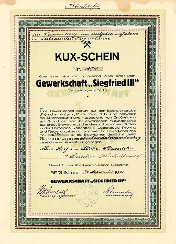 Gewerkschaft Siegfried III.