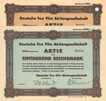 Deutsche Fox Film AG (2 Stücke)