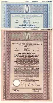 Westfälische Hypothekenbank AG (2 Stücke)