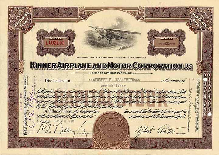 Kinner Airplane and Motor Corp.