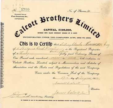 Calcott Brothers Ltd.