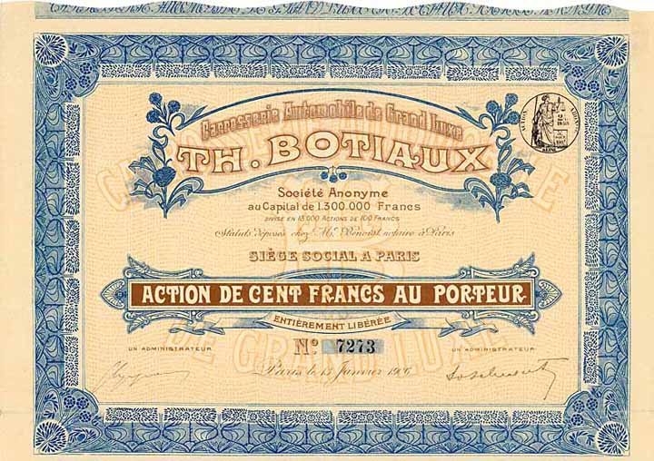 Carrosserie Automobile de Grand Luxe Th. Botiaux S.A.