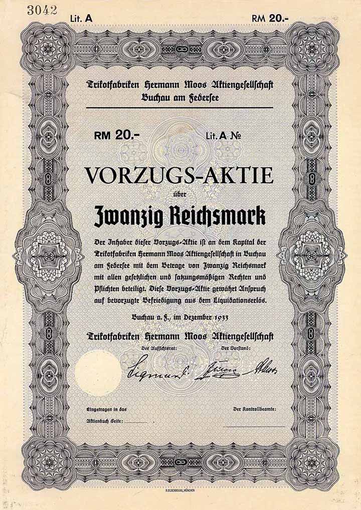 Trikotfabriken Hermann Moos AG