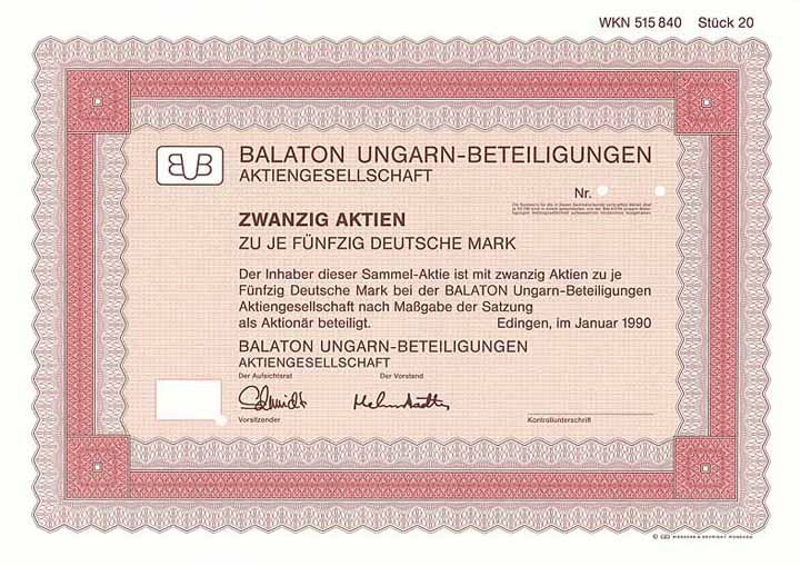 Balaton Ungarn-Beteiligungen AG