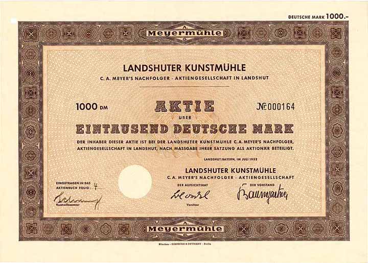 Landshuter Kunstmühle C. A. Meyer's Nachfolger AG