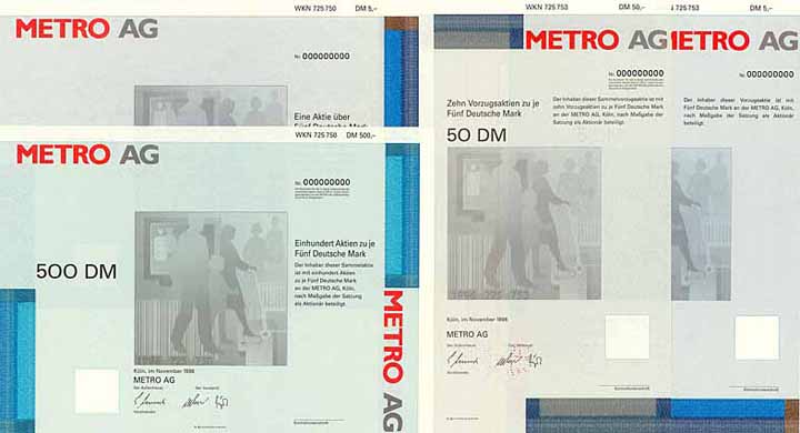 METRO AG (4 Stücke)