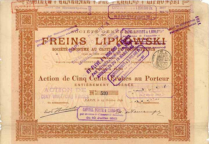 Soc. Gen. des Freins Lipkowski S.A.
