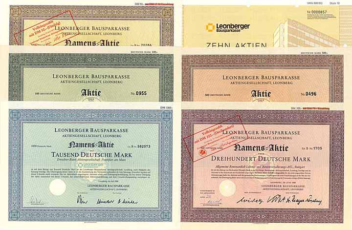 Leonberger Bausparkasse AG (20 Stücke)