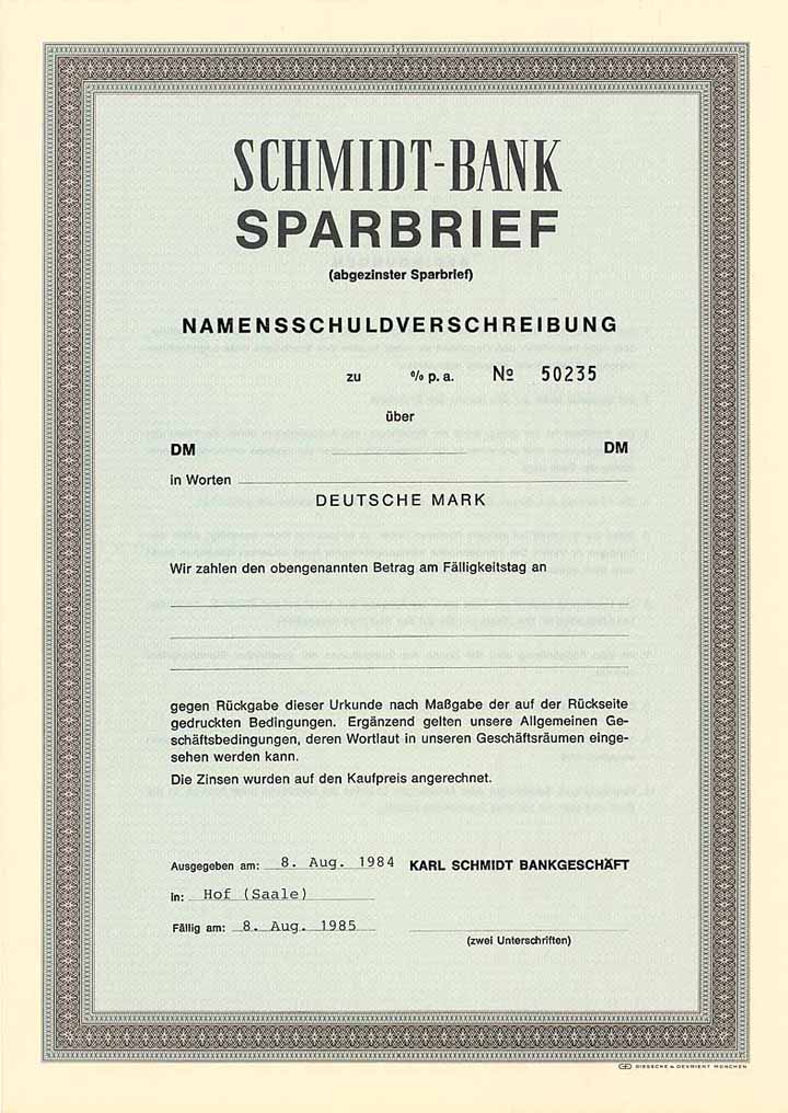 Karl Schmidt Bankgeschäft