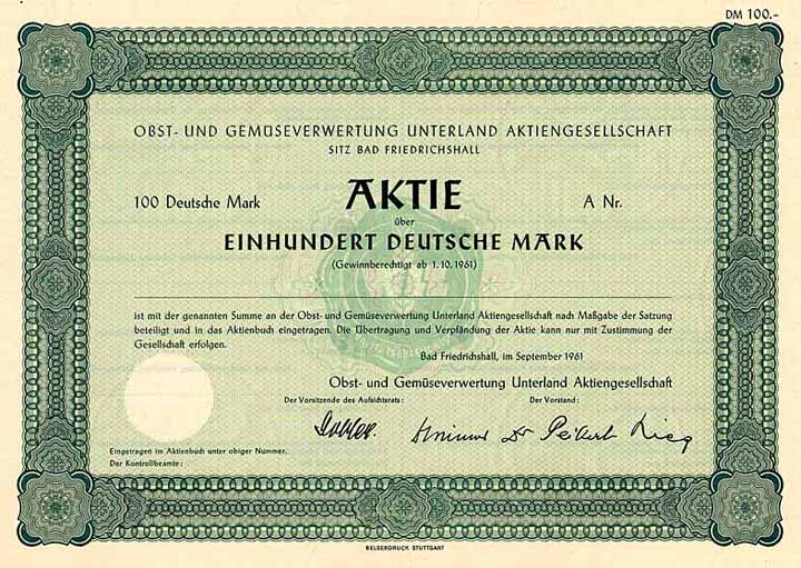 Obst- und Gemüseverwertung Unterland AG