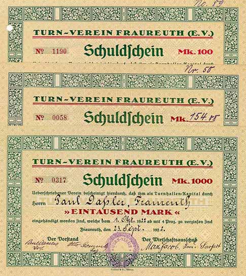 Turn-Verein Fraureuth e.V. (3 Stücke)