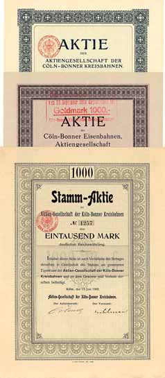 AG der Köln-Bonner Kreisbahnen (3 Stücke)