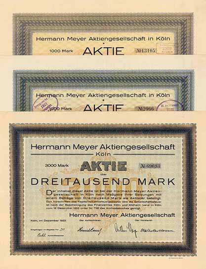 Hermann Meyer AG (5 Stücke)