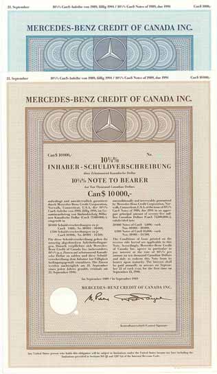 Mercedes-Benz Credit of Canada Inc. (2 Stücke)