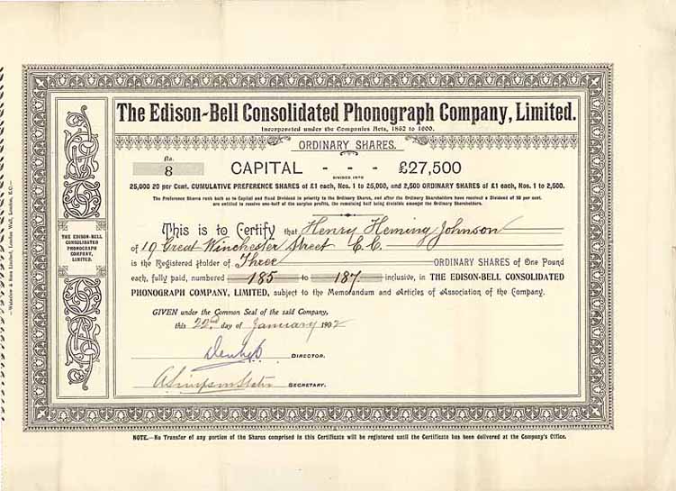 Edison-Bell Cons. Phonograph Co.