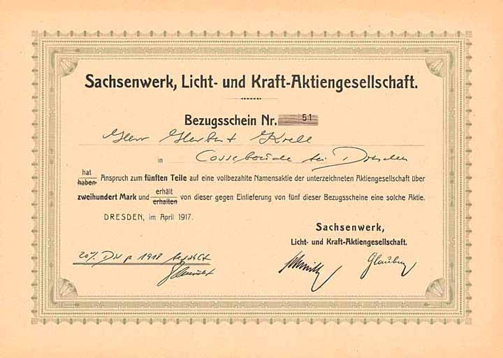 Sachsenwerk, Licht- und Kraft-AG