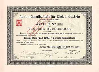 AG für Zink-Industrie vormals Wilhelm Grillo