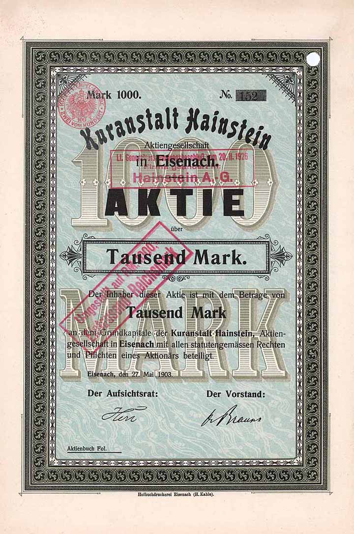 Kuranstalt Hainstein AG