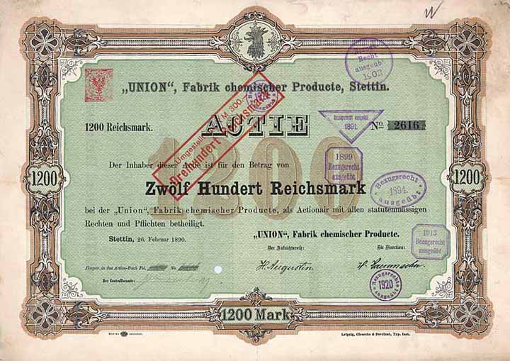 “UNION” Fabrik chemischer Producte