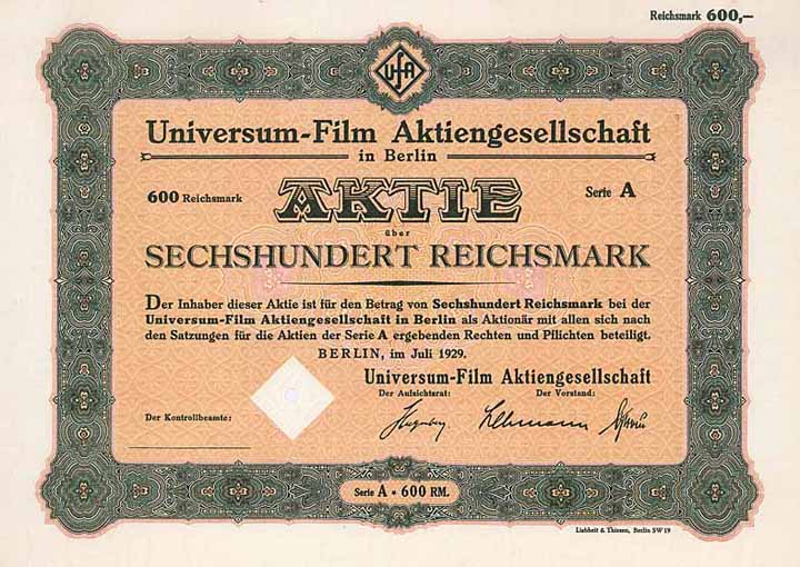 Universum-Film AG (Blankette!)