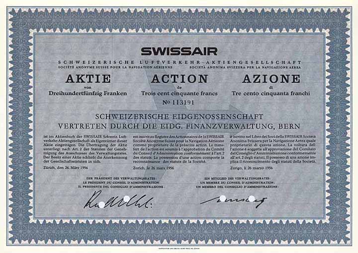 Swissair Schweizerische Luftverkehr-AG