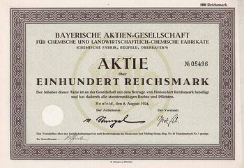 Bayerische AG für chemische und landwirtschaftlich-chemische Fabrikate (Chemische Fabrik Heufeld)