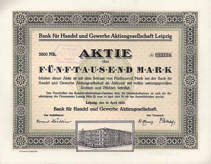Bank für Handel und Gewerbe AG
