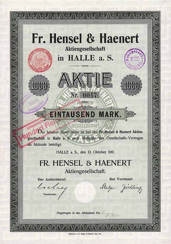 Fr. Hensel & Haenert AG