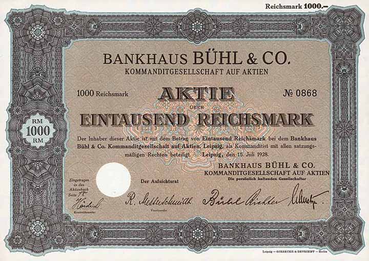 Bankhaus Bühl & Co. KGaA