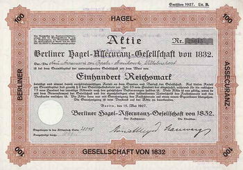 Berliner Hagel-Assecuranz-Gesellschaft von 1832