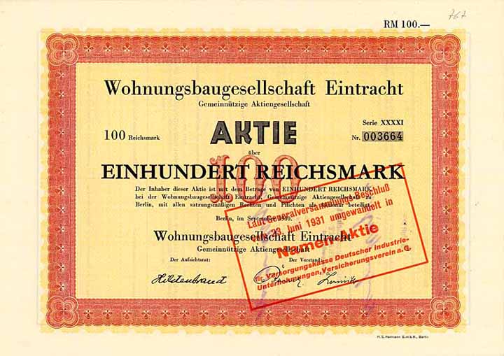 Wohnungsbaugesellschaft Eintracht Gemeinnützige AG