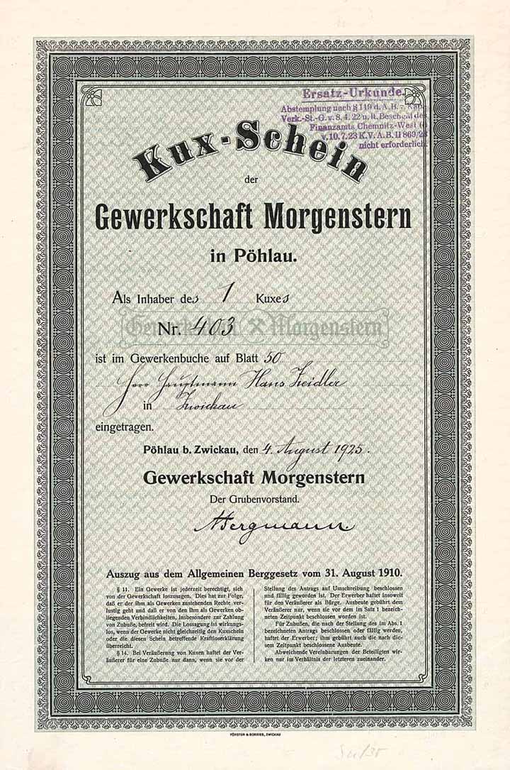 Gewerkschaft Morgenstern