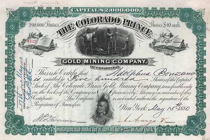 Colorado Prince Gold Mining Co.